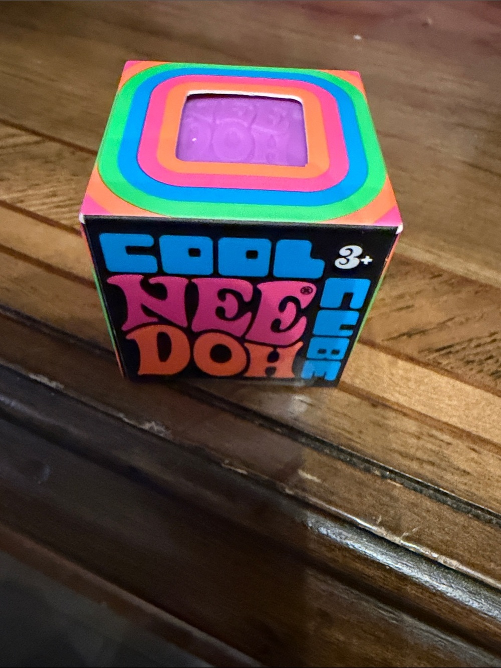 Authentic Cool NeeDoh Sensory Cube - Pink & Blue Neon Box